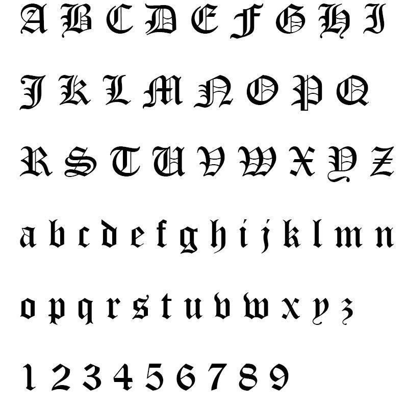 Old English Name Necklace